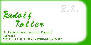 rudolf koller business card